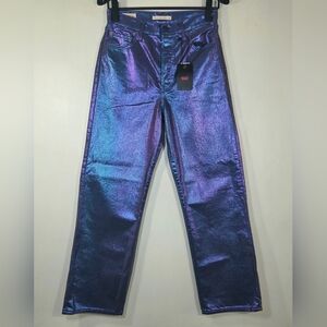 NEW LEVI'S PREMIUM RIBCAGE STRAIGHT ANKLE CANDY COATED JEANS.